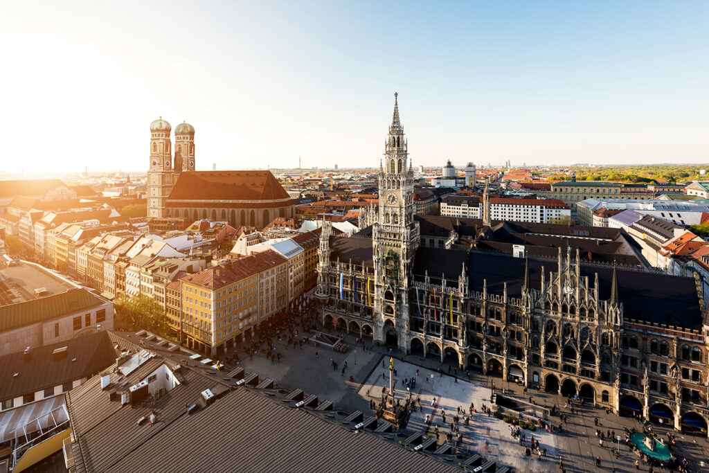 Marienplatz München mit Neuem Rathaus